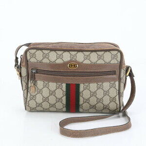 Gucci GG Supreme Sherry Leather Crossbody Bag Hand Tote